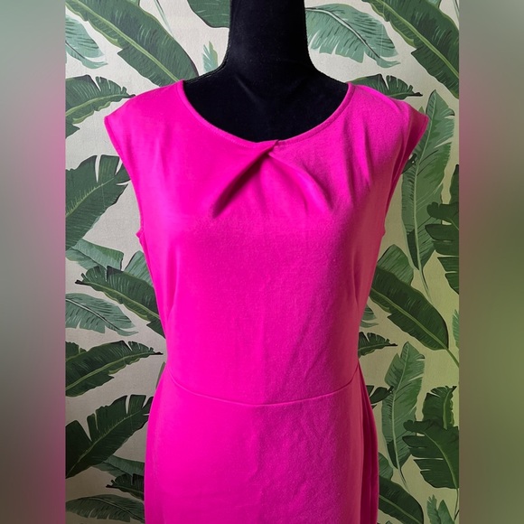 Merona Bright Pink Barbiecore Pencil Dress M - Picture 2 of 8